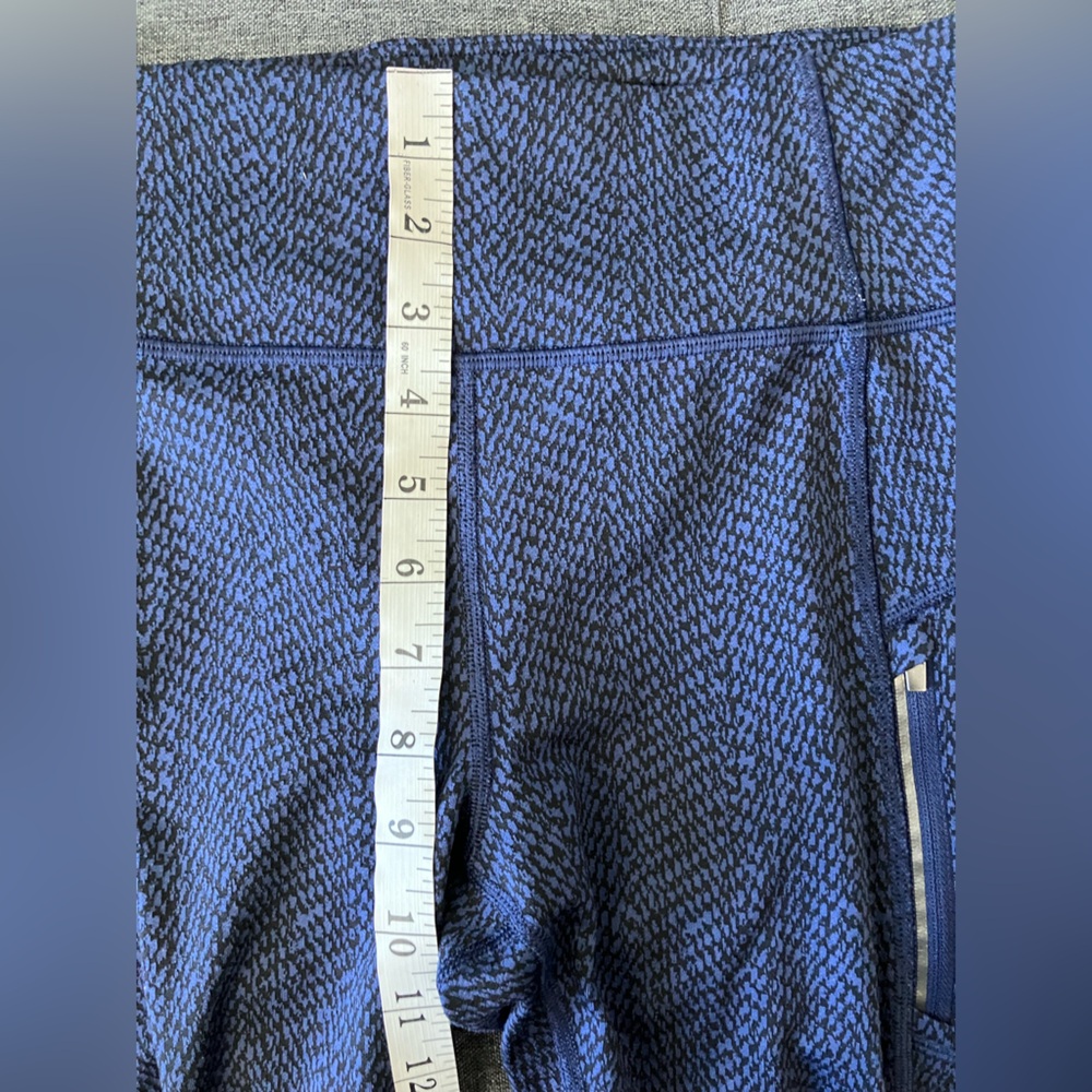 ATHLETA Blue/Black Ranier High Rise Textured Legging Size S - Picture 11 of 16